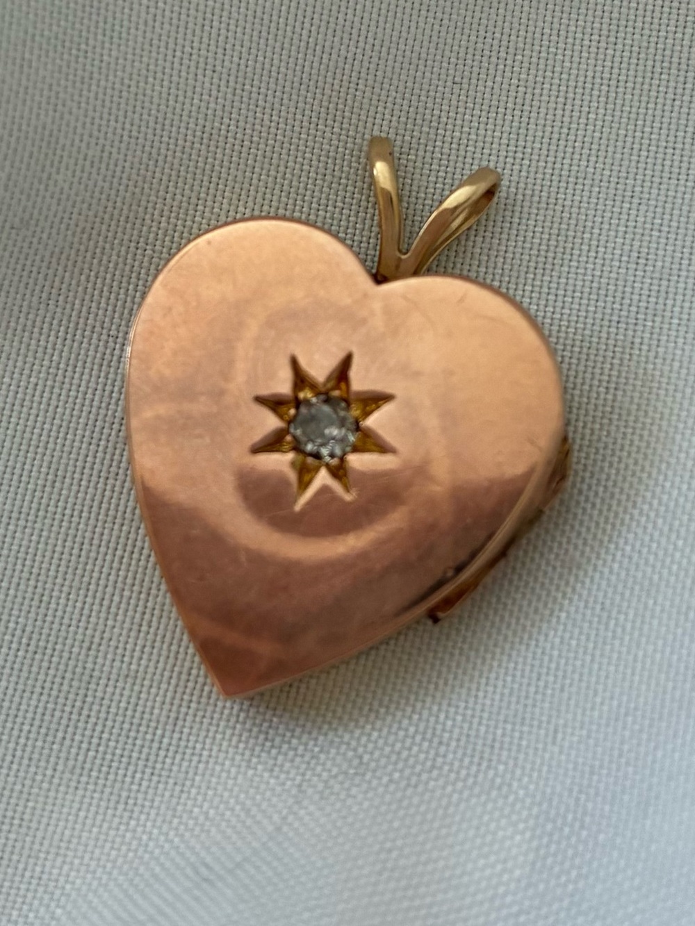 Antique gold (10K?) Victorian heart shaped locket dated 1894